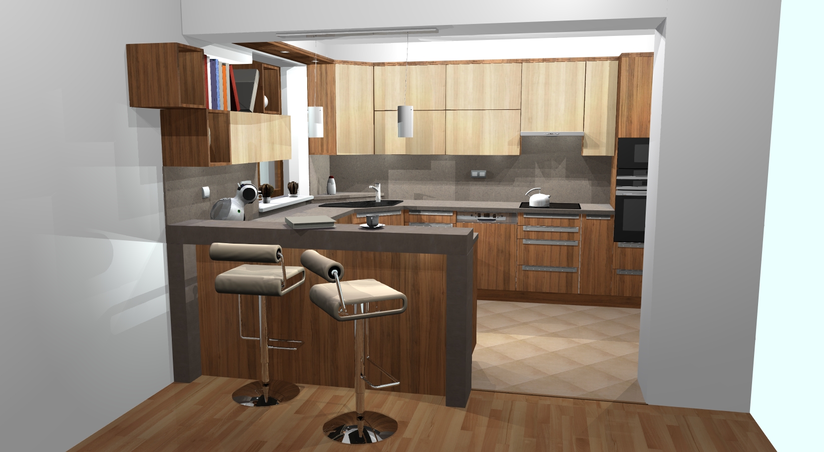 3D Návrh kuchyně Rožnov p.R.