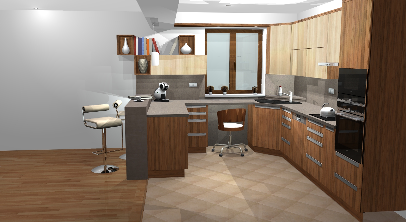 3D Návrh kuchyně Rožnov p.R.