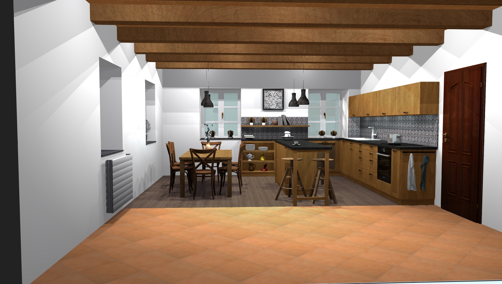 3D Návrh kuchyně Spálov, Nový Jičín